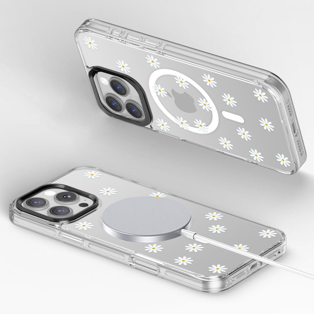 iPhone 16 Pro Max Case with Swappable Floral & Marble Designs - Wireless Charging | Inspire Series