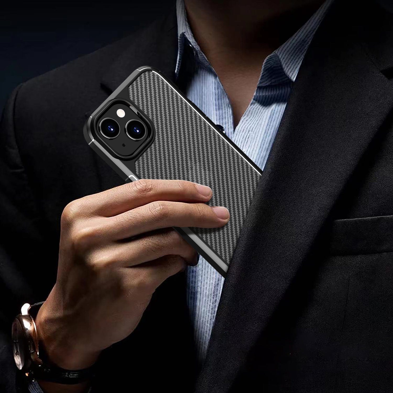 iPhone 15 Plus Carbon-Fiber Case - Rugged Protection | Venture Series