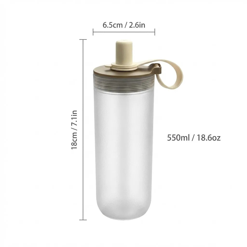 Clear Plastic Reusable Travel Mug | Leak-Proof Cup with Straw and Handle