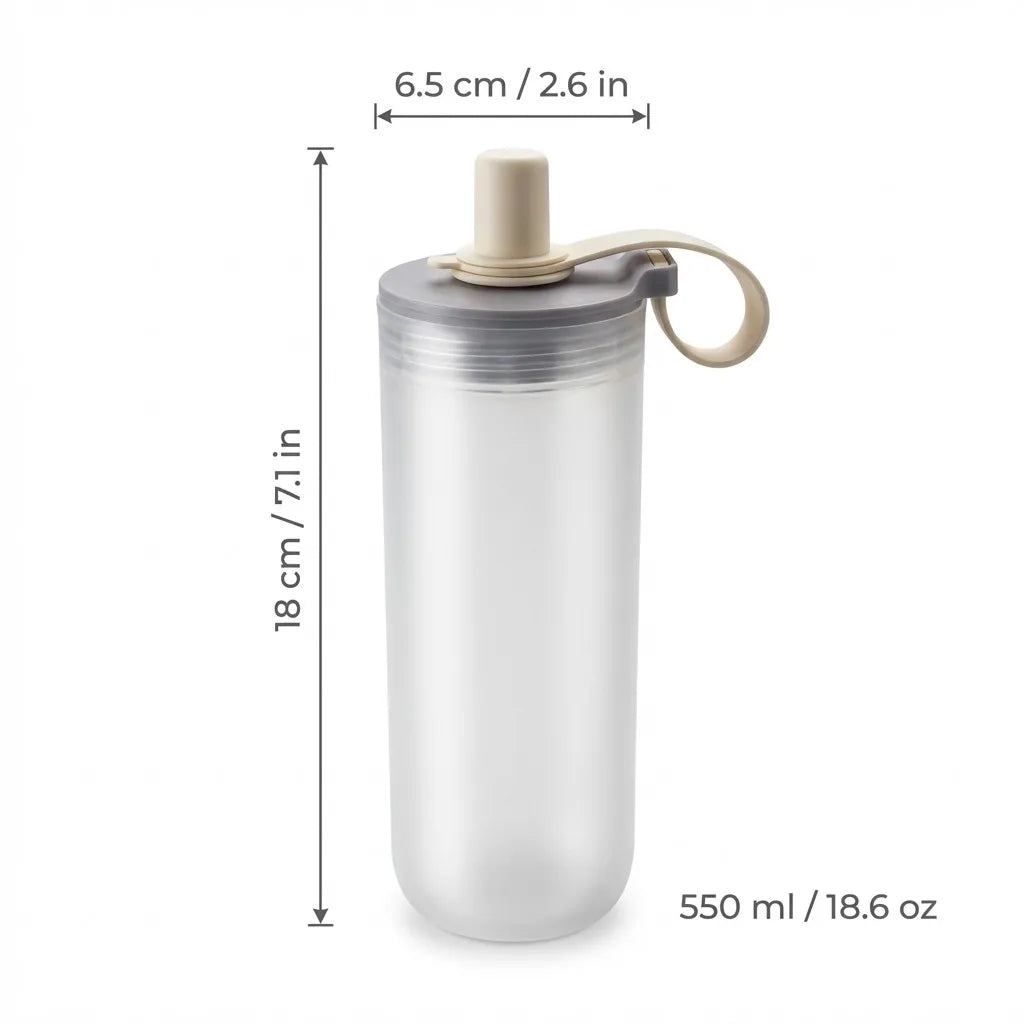 Clear Plastic Reusable Travel Mug | Leak-Proof Cup with Straw and Handle