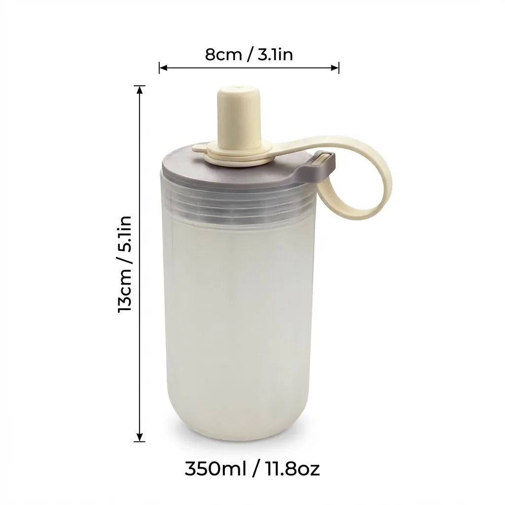 Clear Plastic Reusable Travel Mug | Leak-Proof Cup with Straw and Handle
