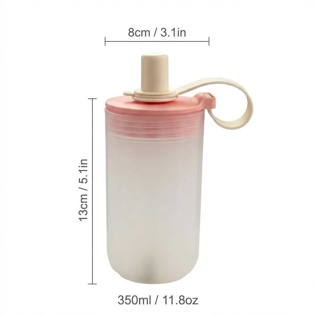 Clear Plastic Reusable Travel Mug | Leak-Proof Cup with Straw and Handle