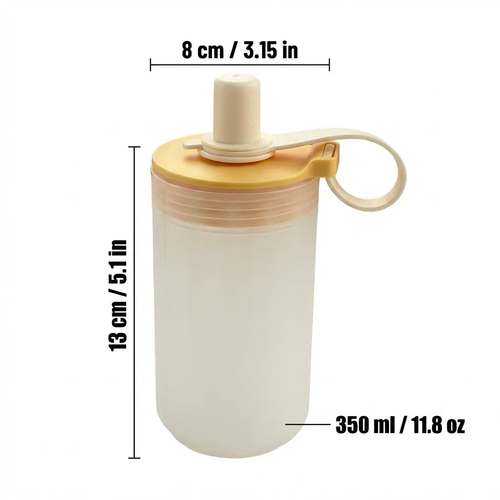Clear Plastic Reusable Travel Mug | Leak-Proof Cup with Straw and Handle