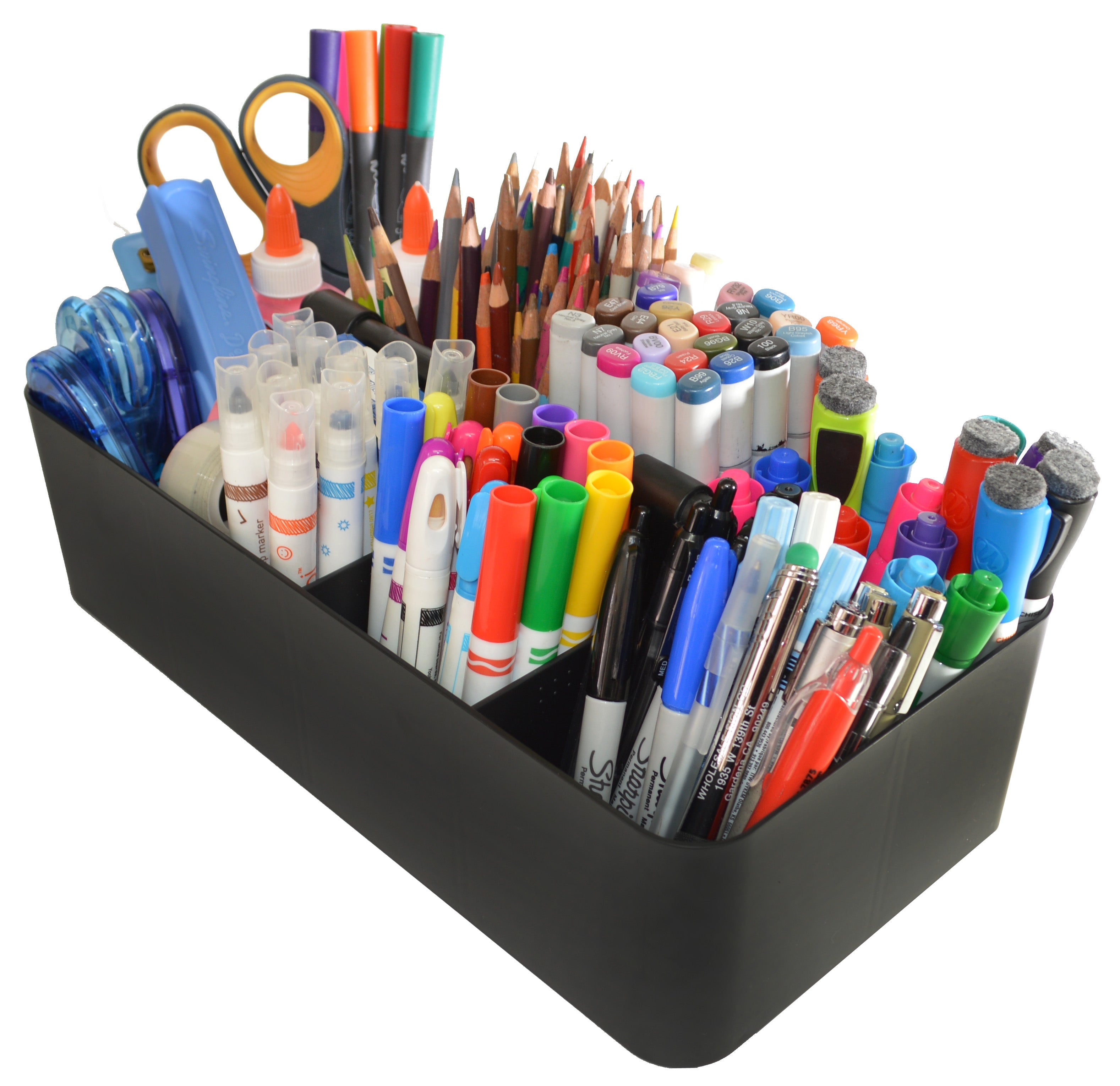 Enjoy Organizer - 3 PACK MIX -Portable Caddy, DIY Dividers, 8 Compartments, School Office Supplies Home Craft with Handle Made in USA