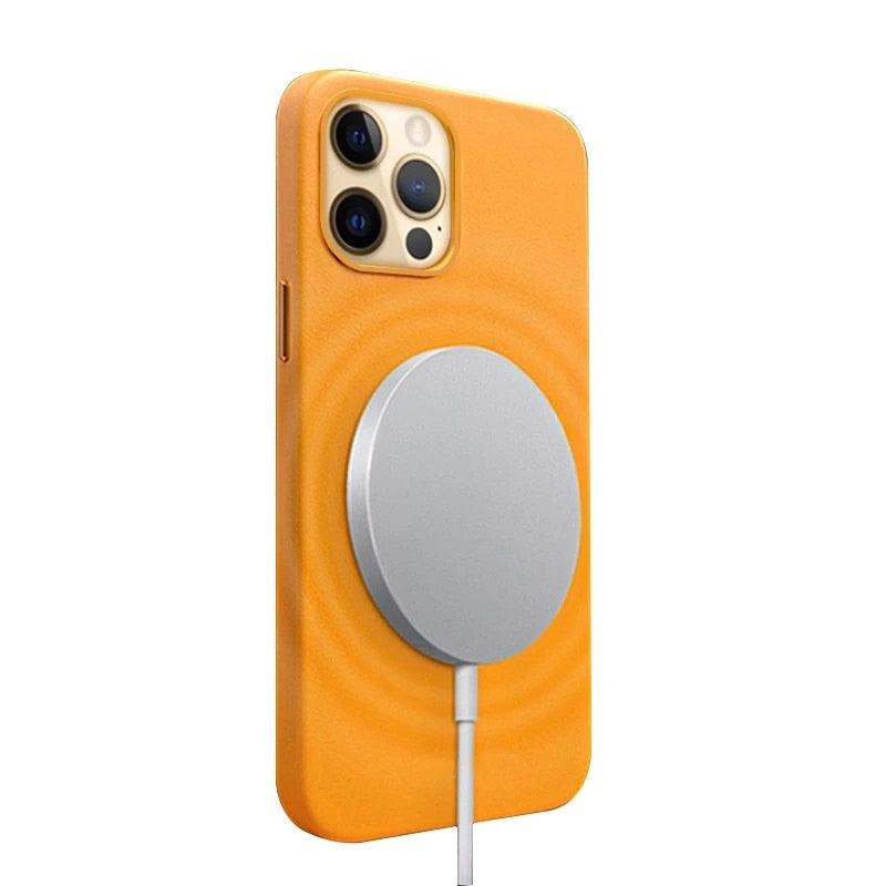 Luxury Colorful Leather With Magnetic Case For iPhone 13 12 14Pro Max 13/12/14Pro For  Wireless Charging Cover Designed for iPhone 14 Pro Max Case Silicone Shockproof Slim Thin Phone Case for iPhone