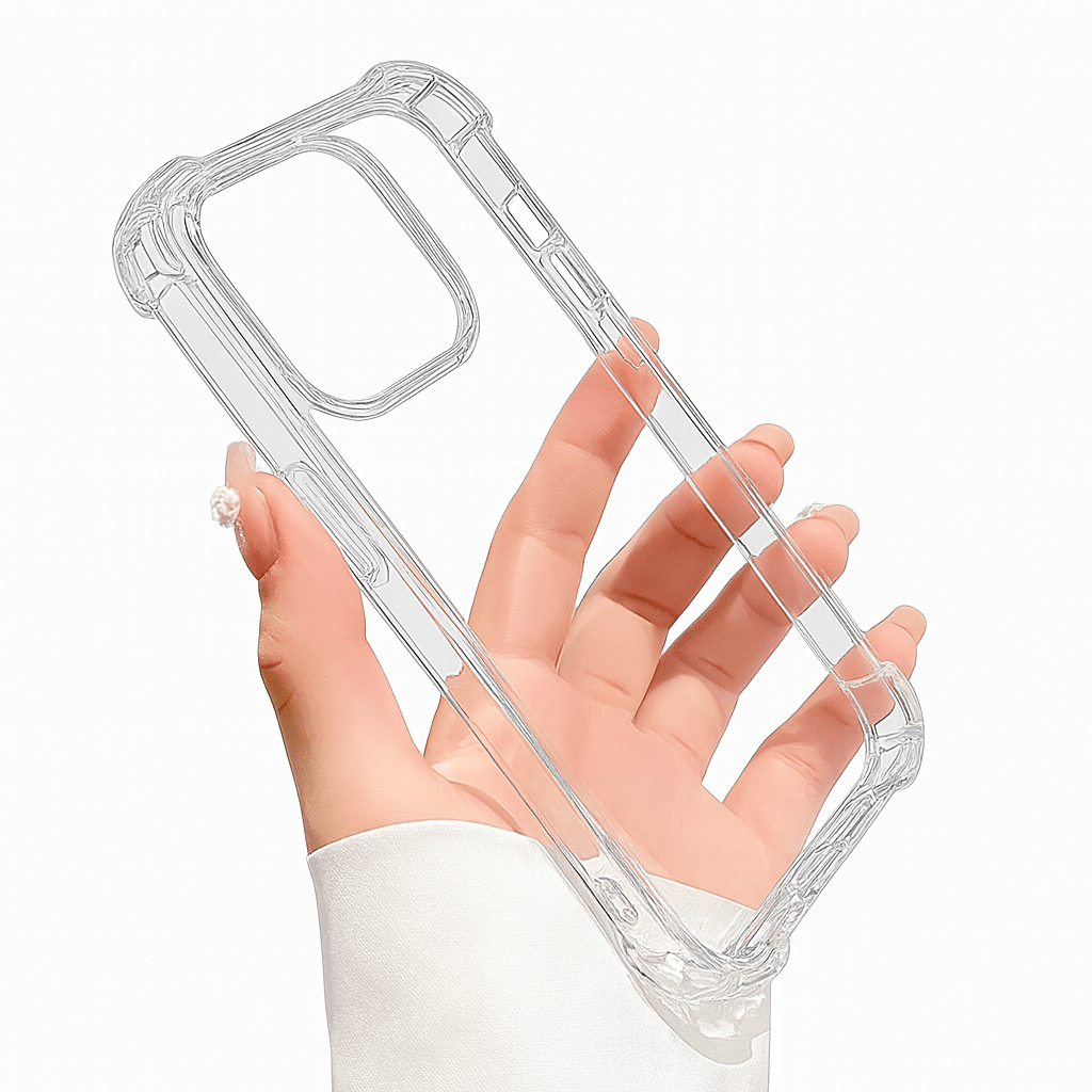 Shockproof Transparent Phone Case | Clear Silicone Bumper Cover for iPhone 5 to 15 Pro Max